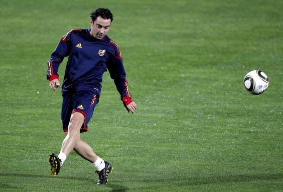 Xavi Hernández entrenando con la selección española Xavi Hernández entrenando con la selección española