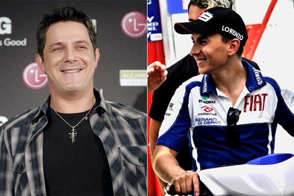 Alejandro Sanz y Jorge Lorenzo Alejandro Sanz y Jorge Lorenzo