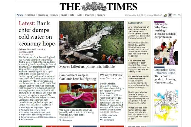La prohibición de las corridas, en The Times La prohibición de las corridas, en The Times