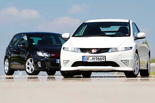 Honda Civic Type R vs VW Golf GTI Honda Civic Type R vs VW Golf GTI