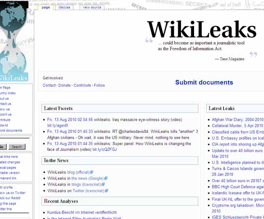 'WikiLeaks' 'WikiLeaks'