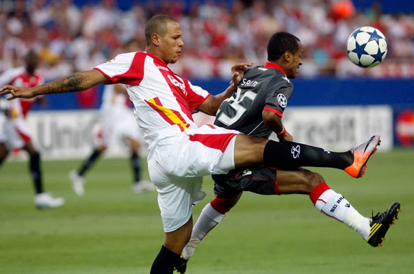 Luis Fabiano y Leandro Salino Luis Fabiano y Leandro Salino
