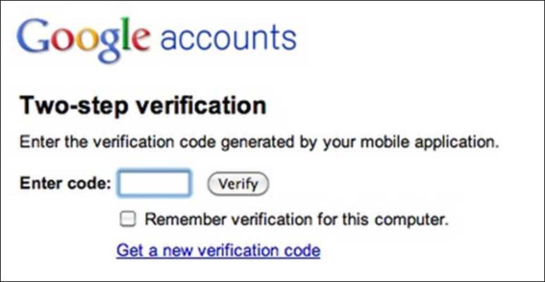Sistema de doble verificación de Google Sistema de doble verificación de Google