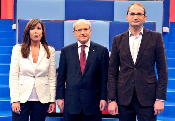 José Montilla, Alicia Sánchez-Camacho y Joan Herrera José Montilla, Alicia Sánchez-Camacho y Joan Herrera