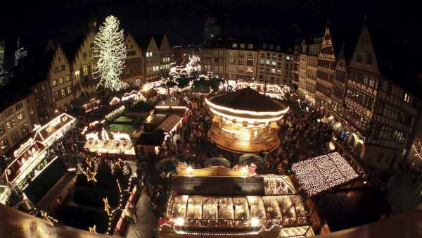 Mercadillo de Navidad en Fráncfort, Alemania Mercadillo de Navidad en Fráncfort, Alemania