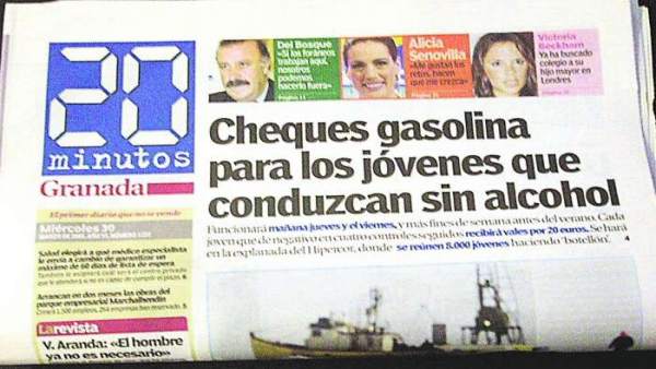 Portada de '20 minutos' Portada de '20 minutos'