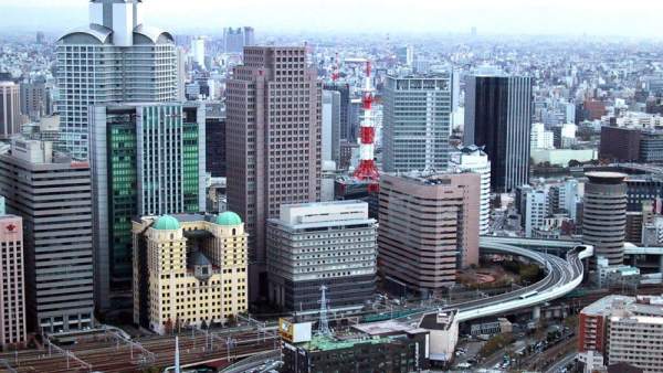 Panorámica de Osaka, en Japón Panorámica de Osaka, en Japón