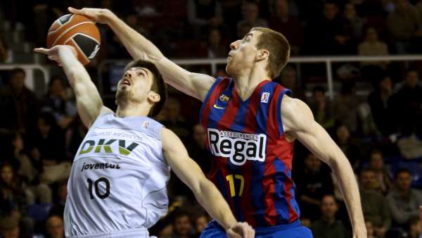 Fran Vázquez del Barça y Josep Franch del Joventut Fran Vázquez del Barça y Josep Franch del Joventut