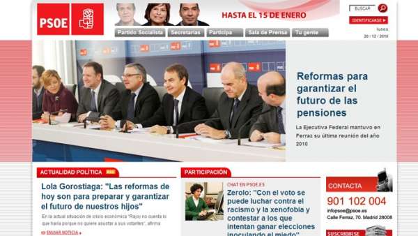 Web del PSOE Web del PSOE