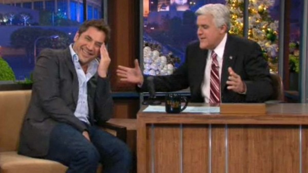 Bardem con Jay Leno Bardem con Jay Leno