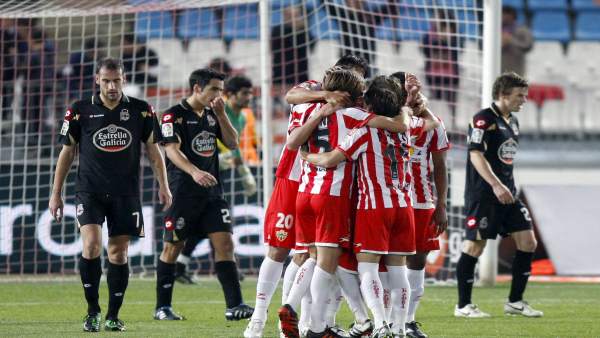 Los jugadores del Almería Los jugadores del Almería