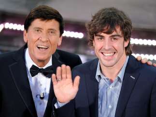 Gianni Morandi y Fernando Alonso