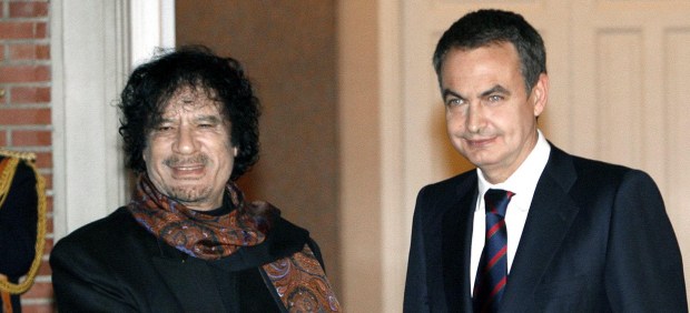 Gadafi y Zapatero