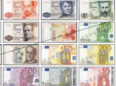 Euros y pesetas