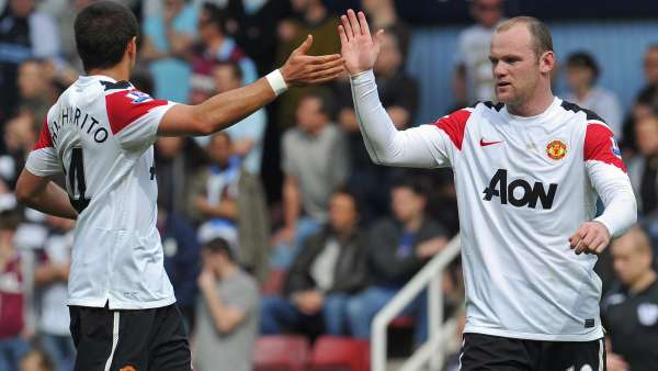 Rooney y Chicharito Rooney y Chicharito