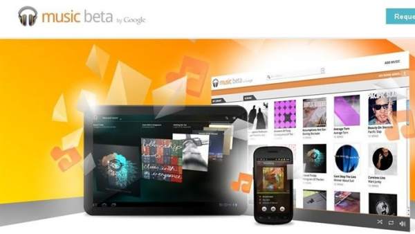 Imagen de la web de Google music Imagen de la web de Google music