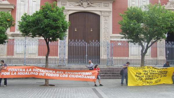 Protesta en Sevilla. Protesta en Sevilla.