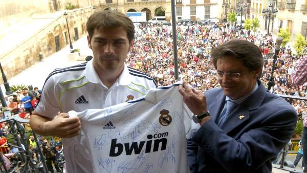Casillas y el alcalde de Lorca, Francisco Jódar Casillas y el alcalde de Lorca, Francisco Jódar