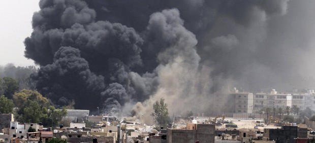 Bombardeos en Trípoli