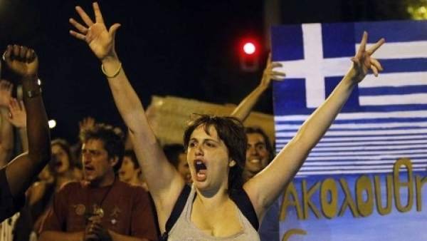 'Indignados' en apoyo de Grecia 'Indignados' en apoyo de Grecia