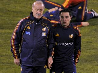 Del Bosque y Xavi