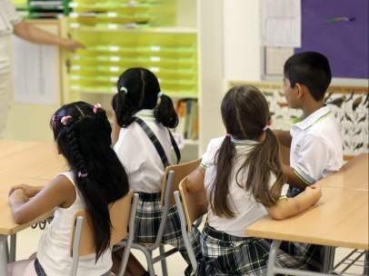 Alumnos del colegio Màrius Torres de Hospitalet de Llobregat.