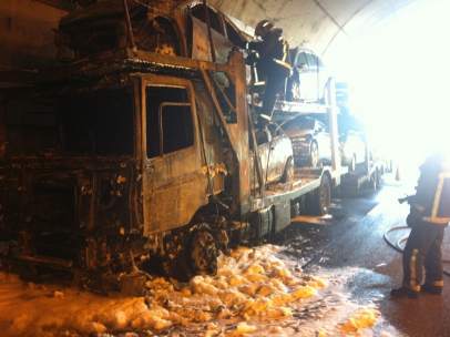 Incendio en el túnel de Somosierra
