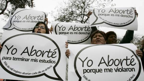 Mujeres en una protesta sobre el aborto Mujeres en una protesta sobre el aborto