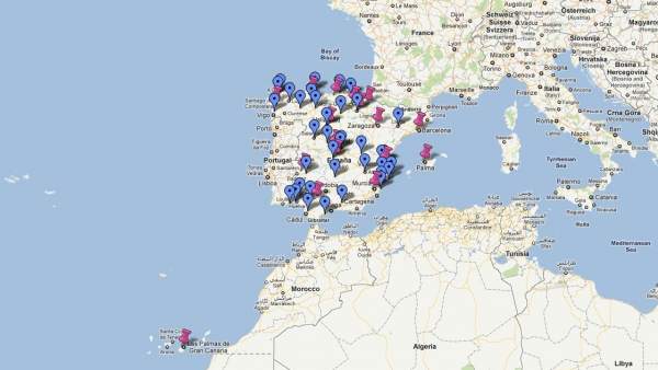 Mapa de los recortes en España Mapa de los recortes en España