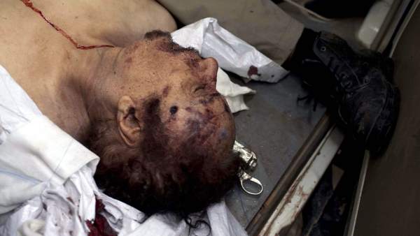 Imagen de Gadafi muerto Imagen de Gadafi muerto