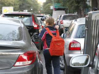 Doble fila en Madrid