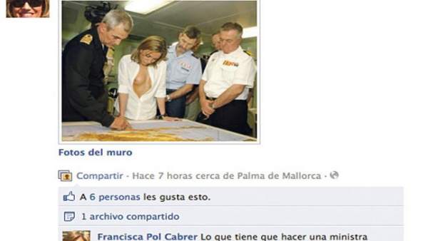 Fotomontaje de Carme Chacón. Fotomontaje de Carme Chacón.