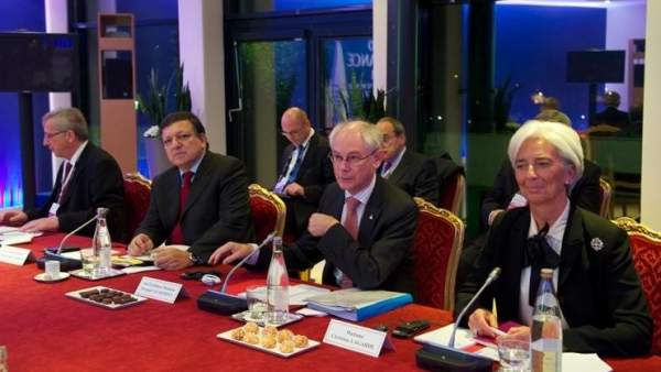 Dirigentes europeos con Christine Lagarde Dirigentes europeos con Christine Lagarde