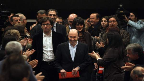 Rubalcaba, en la sede de UGT Rubalcaba, en la sede de UGT