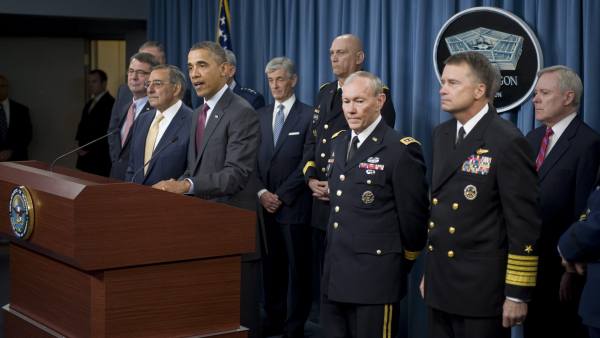 Obama, Panetta y Dempsey Obama, Panetta y Dempsey