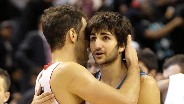 Ricky Rubio y José Calderón Ricky Rubio y José Calderón