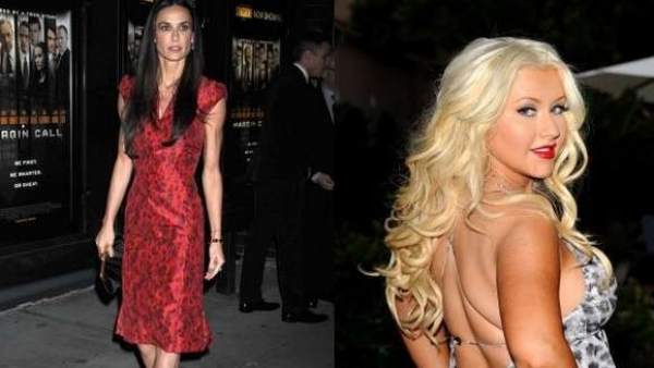 Christina Aguilera y Demi Moore Christina Aguilera y Demi Moore