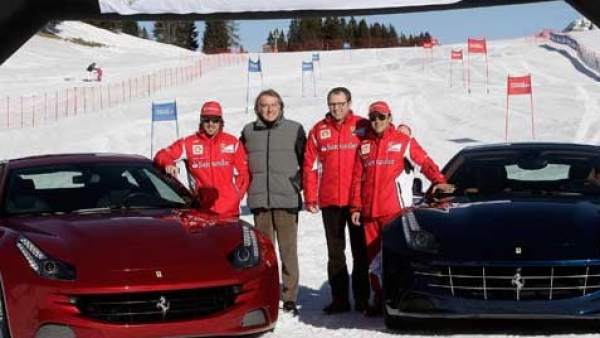 Alonso y Massa se divierten en la nieve Alonso y Massa se divierten en la nieve