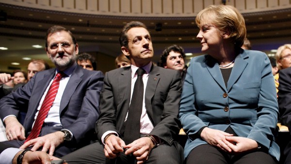 Rajoy, Sarkozy y Merkel Rajoy, Sarkozy y Merkel