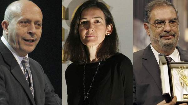 José Ignacio Wert, Ángeles González-Sinde y Enrique González Macho José Ignacio Wert, Ángeles González-Sinde y Enrique González Macho