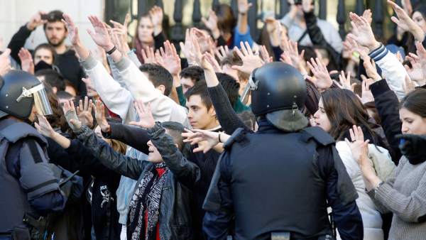 Protestas estudiantes en Valencia Protestas estudiantes en Valencia