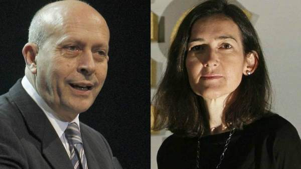 José Ignacio Wert y Ángeles González-Sinde José Ignacio Wert y Ángeles González-Sinde