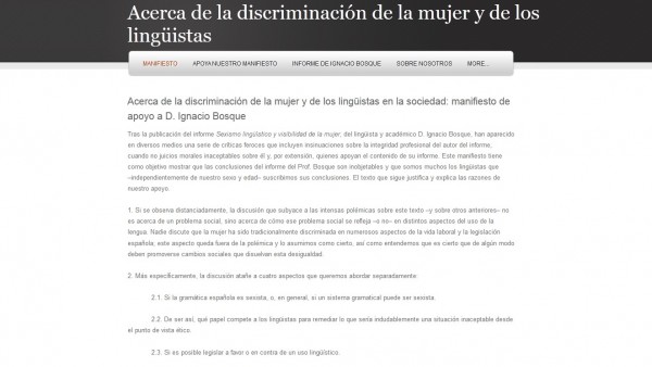 Manifiesto de lingüistas Manifiesto de lingüistas