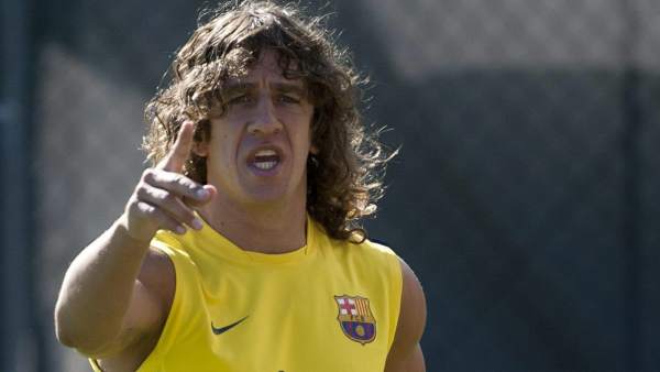 Puyol en un entrenamiento Puyol en un entrenamiento