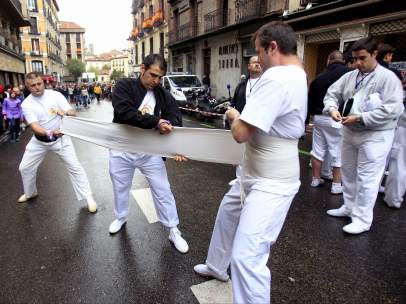 Costaleros en Madrid