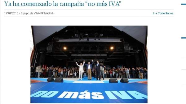 Campaña 'No más IVA' Campaña 'No más IVA'