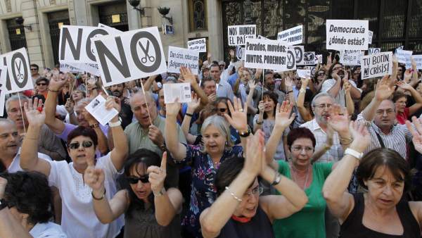 Protesta de funcionarios Protesta de funcionarios