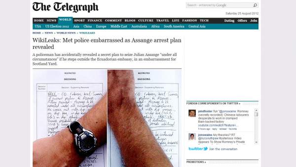 Detener a Assange "bajo cualquier circunstancia" Detener a Assange "bajo cualquier circunstancia"