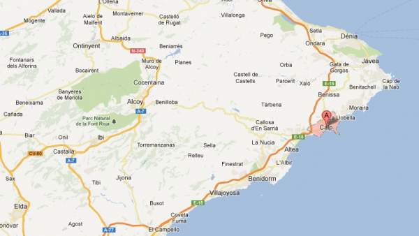 Situación de Calpe Situación de Calpe