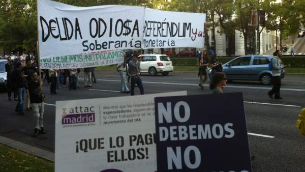 Marcha contra la "deuda odiosa" Marcha contra la "deuda odiosa"